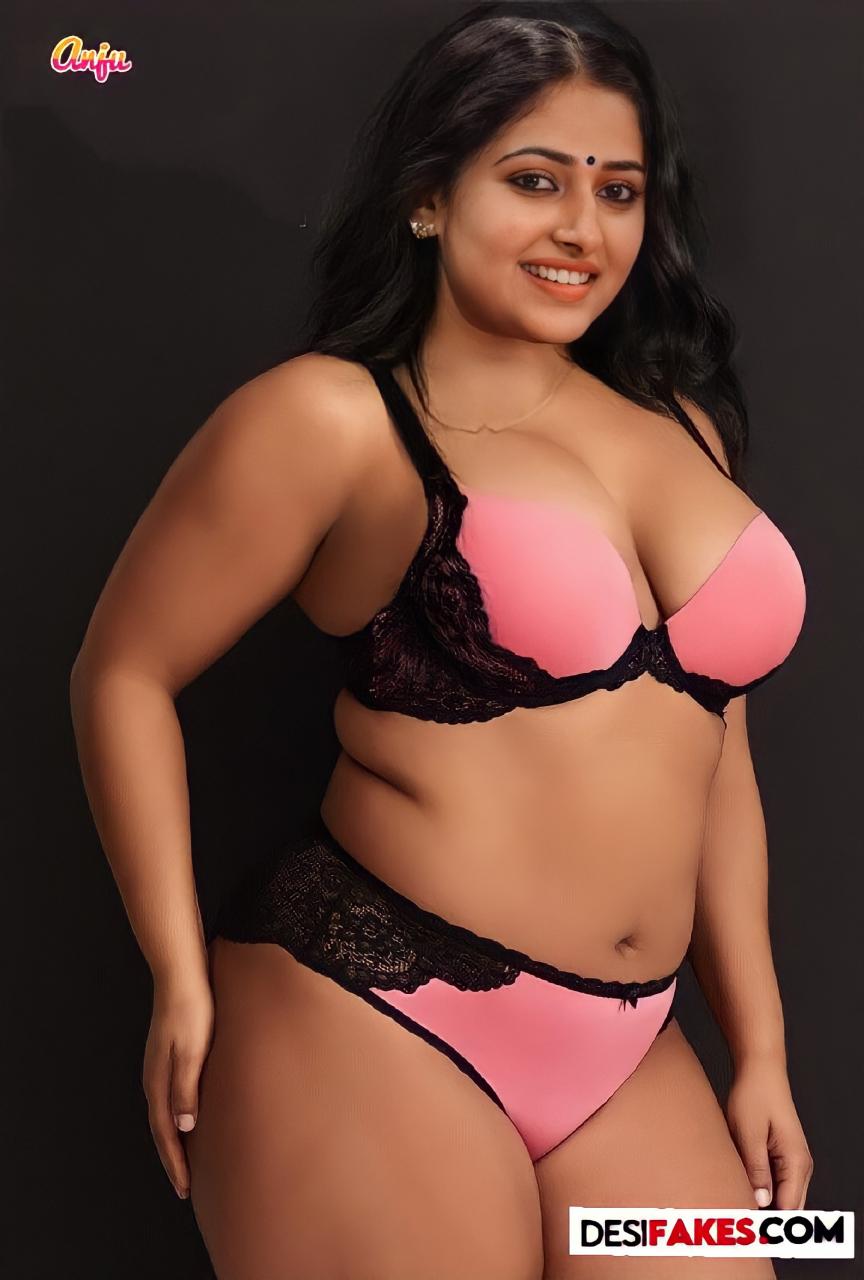 Anu Sithara semi nude plus size 2 piece bikini HD image