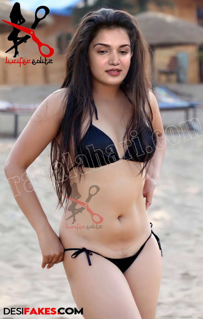 Honey Rose beach bikini nude navel images