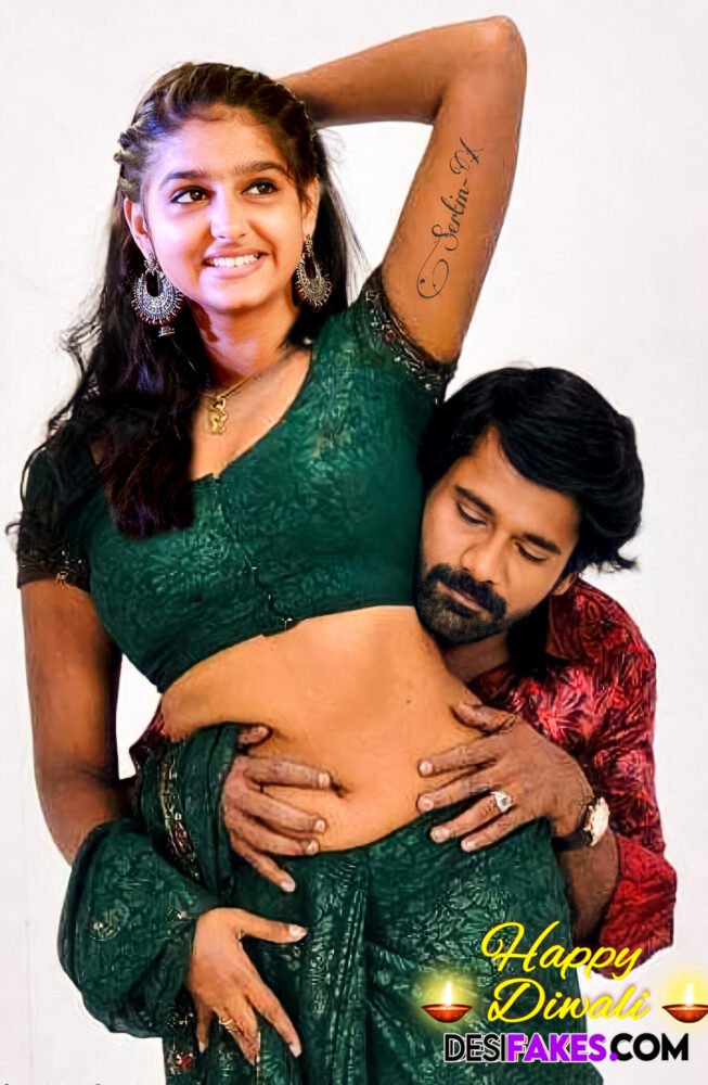 Anaswara Rajan sexy saree hot blouse nude navel