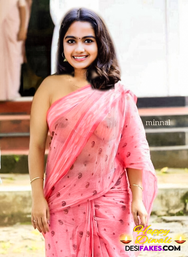 Devika Sanjay nipple see through transparent saree no blouse