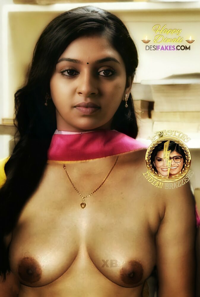 Lakshmi Menon Showing Dusky Milk Cow Tanks