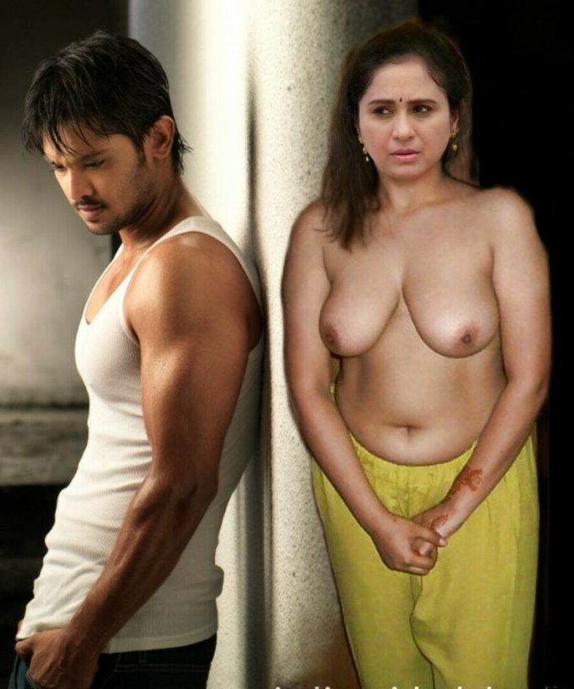 Devayani topless nude boobs naked navel pose with brother