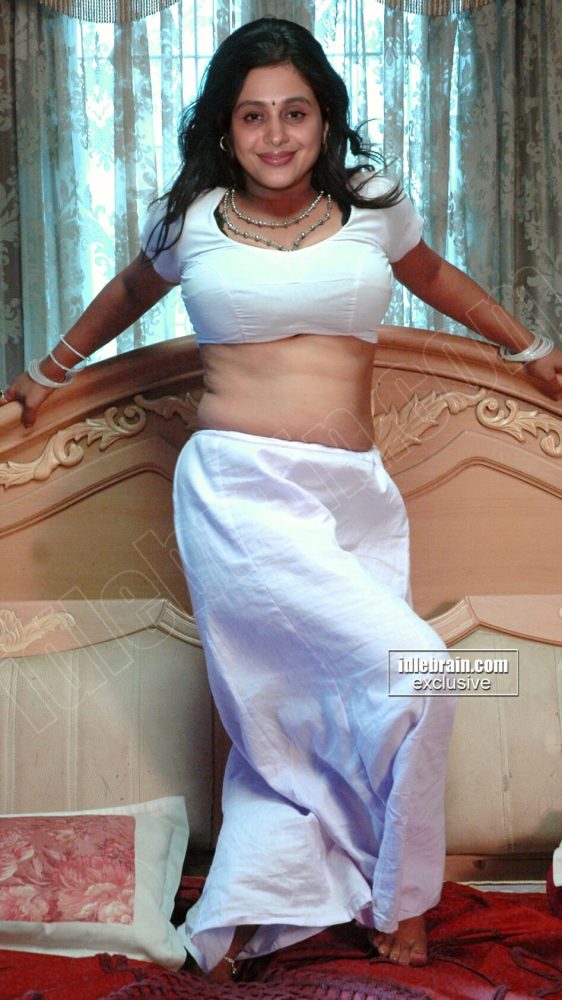 Devayani white blouse semi nude pose without saree images