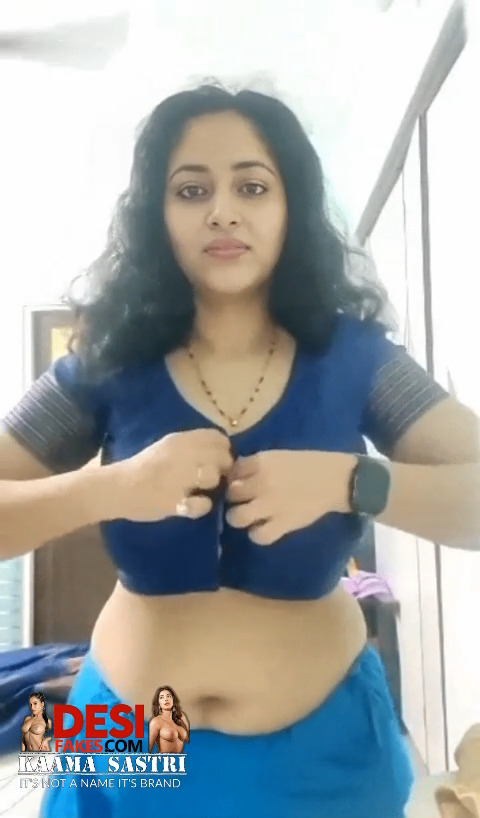 Anu Sithara Opening Her Blouse Without Saree Nude Boobs Show Video